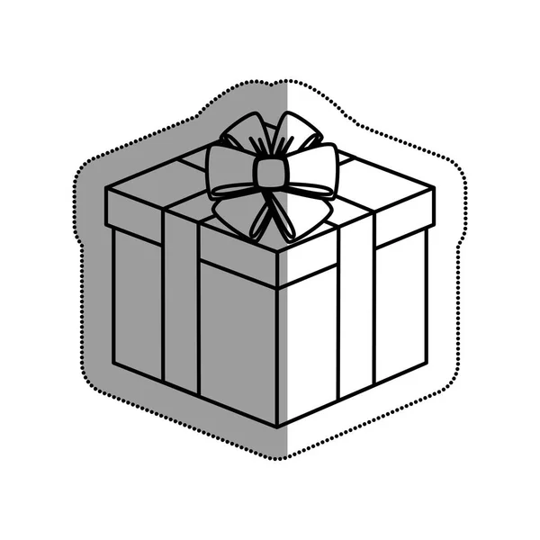 Regalo caja presente icono aislado — Vector de stock