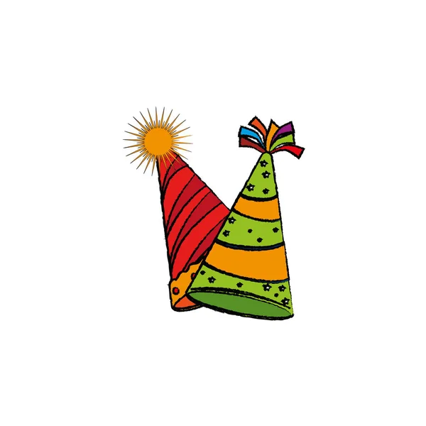 Fiesta sombrero celebración icono — Vector de stock