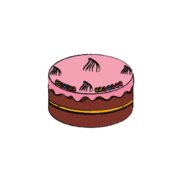 Γλυκό κέικ νόστιμο εικονίδιο — Διανυσματικό Αρχείο