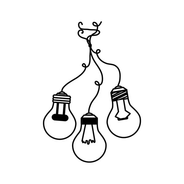 Bulbs light drawing icon — Stock Vector