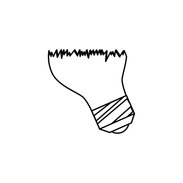 Bombilla icono de dibujo de luz — Vector de stock