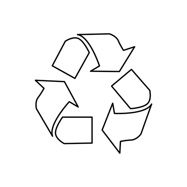 Recycler les flèches icône symbole — Image vectorielle
