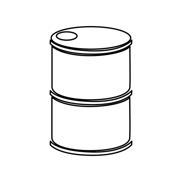 Tanque barril aislado icono — Vector de stock