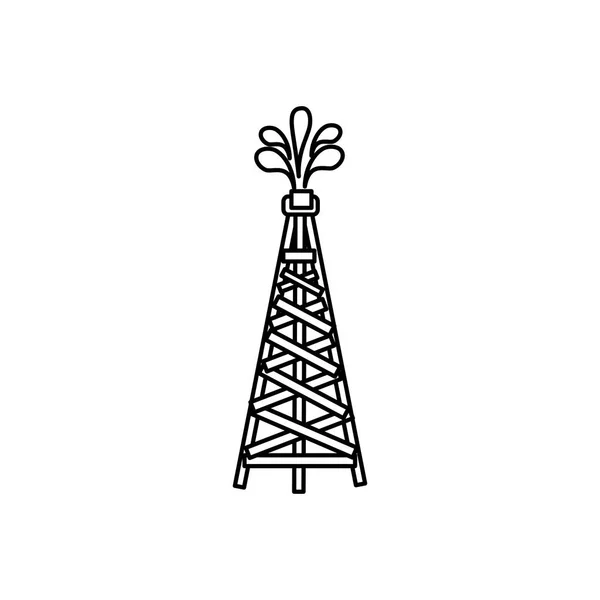 Torre de combustible icono aislado — Vector de stock