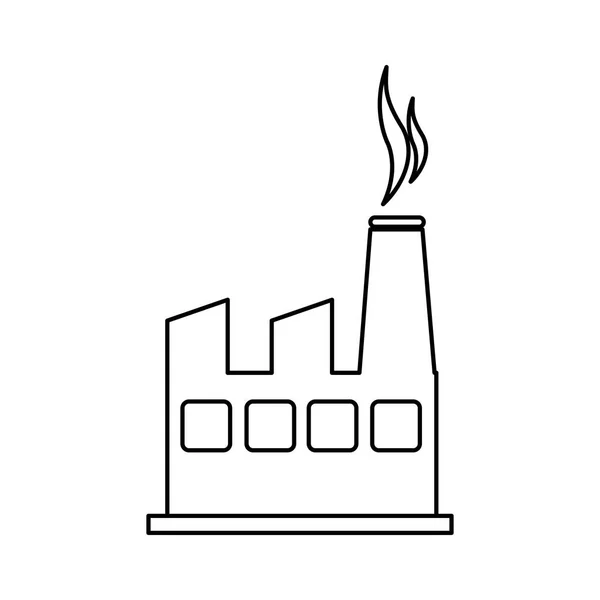 Icône bâtiment industriel usine — Image vectorielle