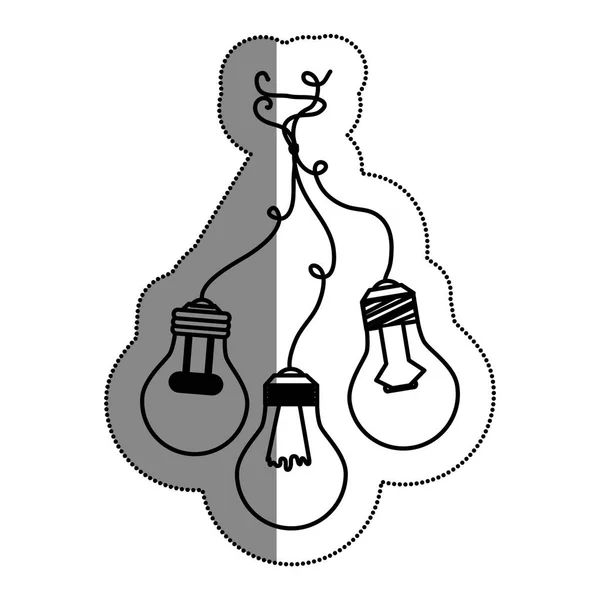 Ampoules lumière dessin icône — Image vectorielle