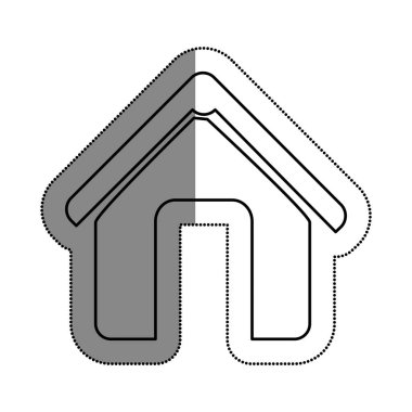 ev siluet izole simgesi