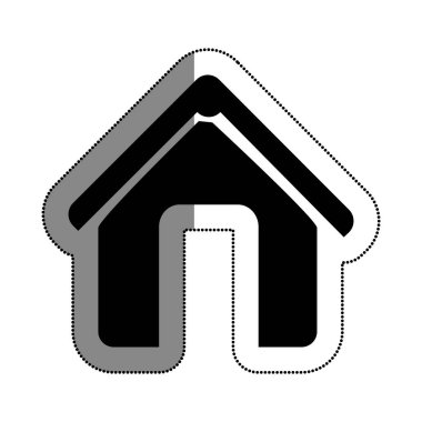 ev siluet izole simgesi