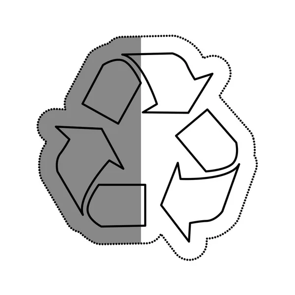Ícone de símbolo de setas reciclar — Vetor de Stock