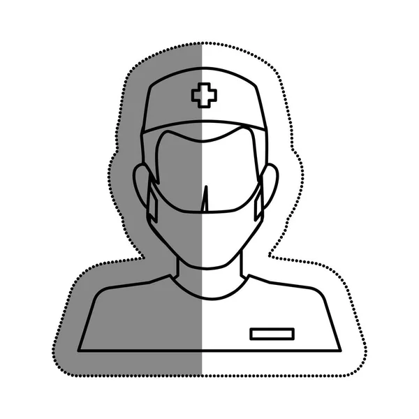 Icono de carácter avatar médico — Vector de stock