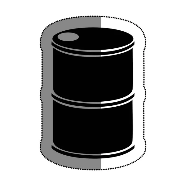 Tank barrel isolated icon — Stock Vector