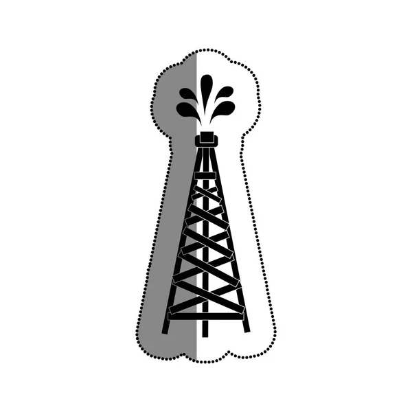 Brandstof toren geïsoleerde pictogram — Stockvector