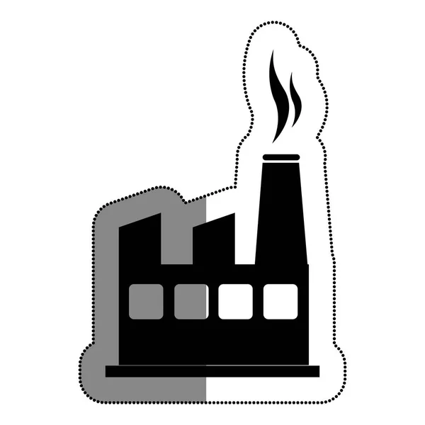 Impianto industriale edificio icona — Vettoriale Stock