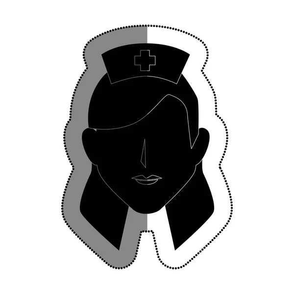 Значок медсестры аватар — стоковый вектор