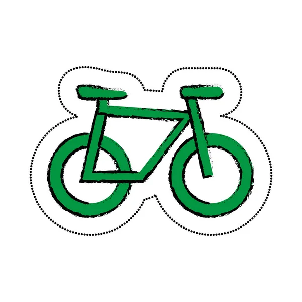 Bicycle vehicle isolated icon — Stock Vector