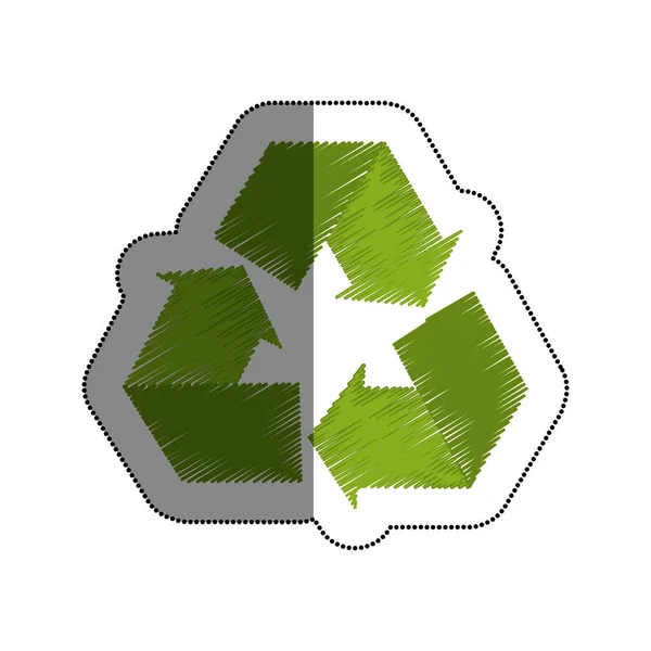 Recycle arrows symbol icon — Stock Vector