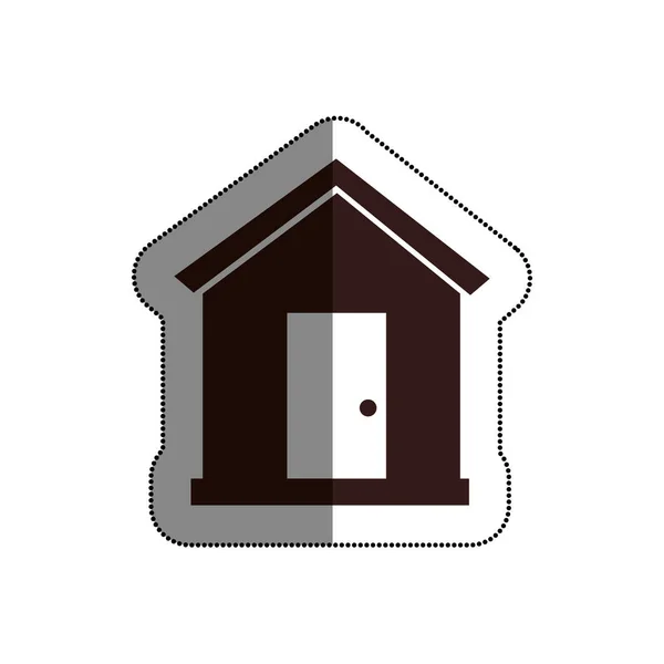 Silueta de la casa icono aislado — Vector de stock