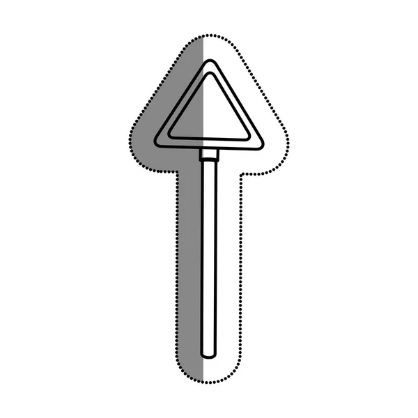 Señal de triángulo de tráfico vial icono — Archivo Imágenes Vectoriales