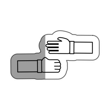 eller insan anlaşma simgesi