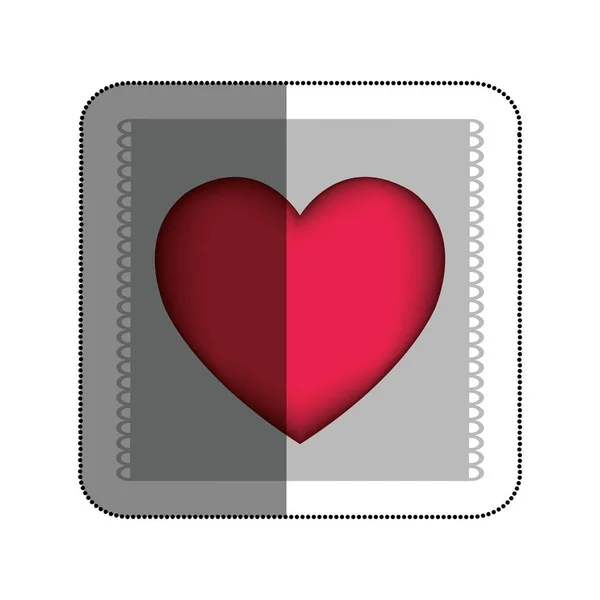 Karta miłości z sercem — Wektor stockowy