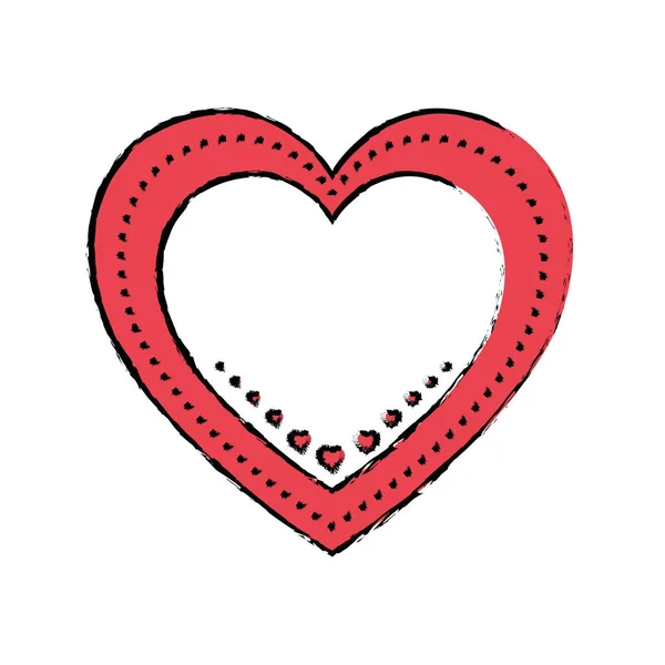 Tarjeta de amor con corazón — Vector de stock