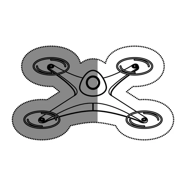 Drone technológia repülő elszigetelt ikon — Stock Vector