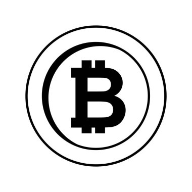 bitcoin para elektronik simgesi