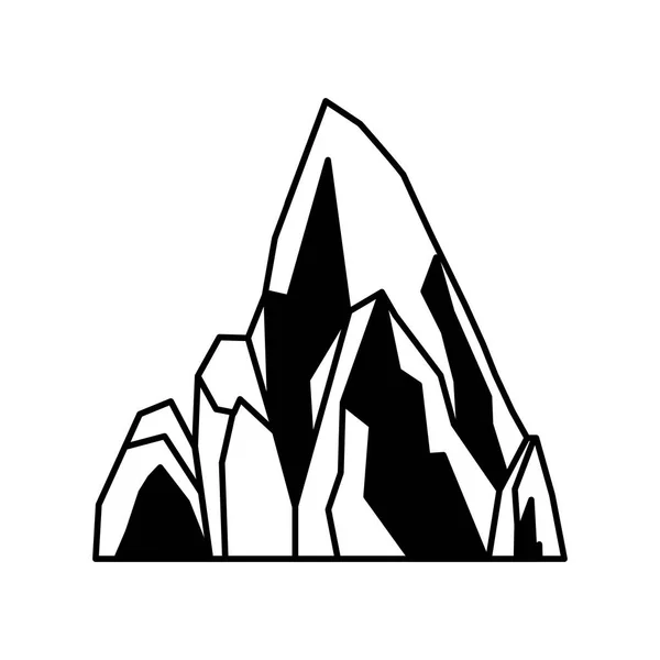 Ikona na białym tle wielkiej góry — Wektor stockowy