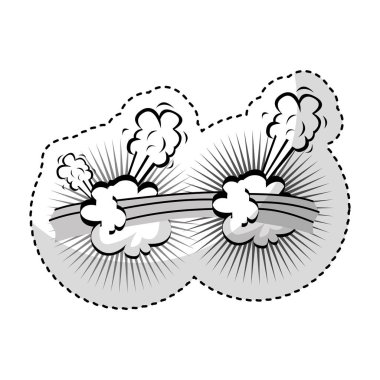 Patlayıcı minderlerle komik pop sanat