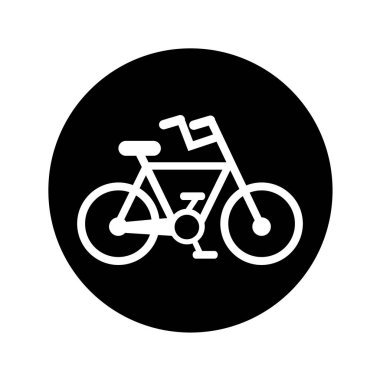 Bisiklet araç izole simgesi