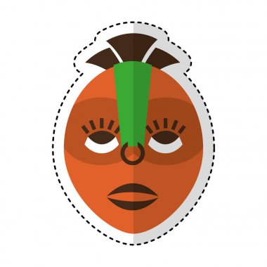 Afrika maskesi etnisite simgesi