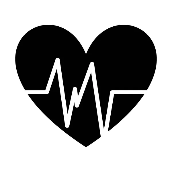 Heart cardiology isolated icon — Stock Vector