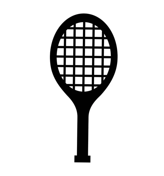 Raqueta de tenis icono aislado — Vector de stock