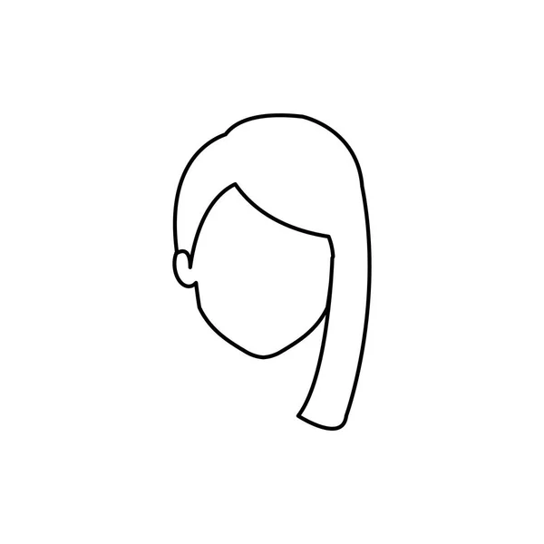 Fiatal nő avatar karakter — Stock Vector