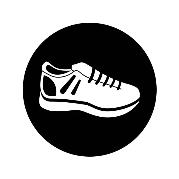 Tennis shoes isolated icon — Stock Vector