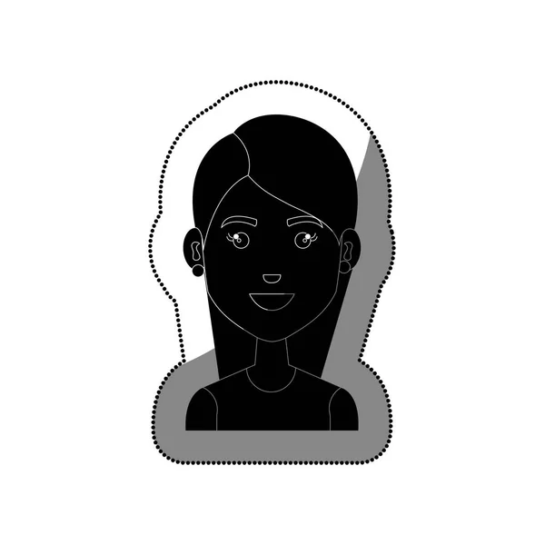 Młoda kobieta avatar znaków — Wektor stockowy