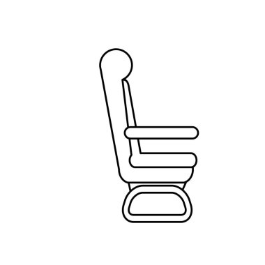 Uçak koltuğu izole simgesi