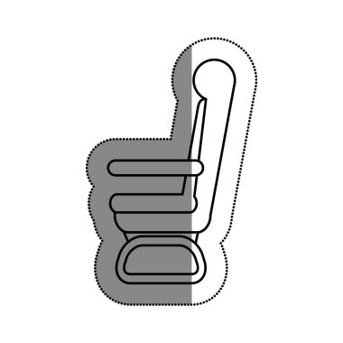 Uçak koltuğu izole simgesi