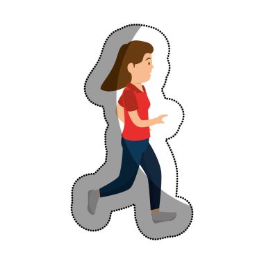 kadın atlet egzersiz avatar karakter pratik