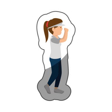 Kadın atlet karakter çalıştırıyor