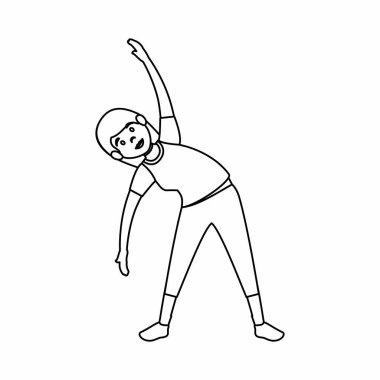 kadın atlet egzersiz avatar karakter pratik