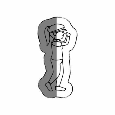 Kadın atlet karakter çalıştırıyor