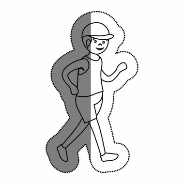 Avatar karakter çalıştıran erkek atlet