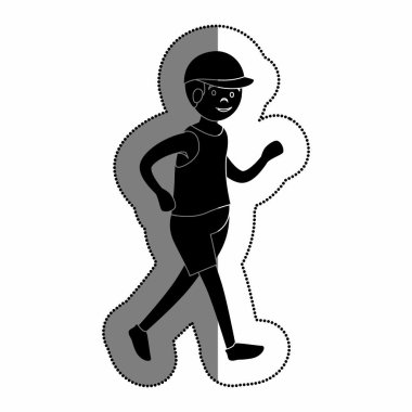 Avatar karakter çalıştıran erkek atlet