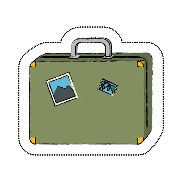 Travel suitcase isolated icon — Stock Vector