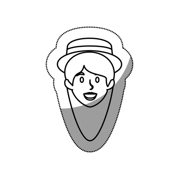Touriste femme voyageur avatar — Image vectorielle