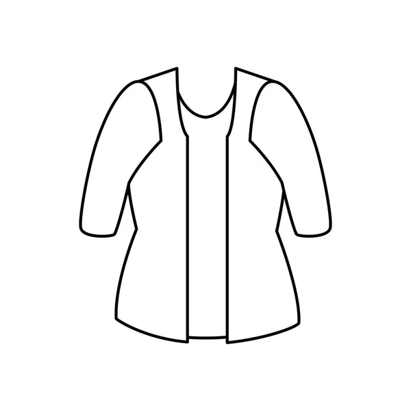 Ropa femenina icono aislado — Vector de stock