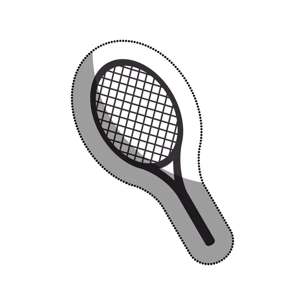 Racket tennis isolated icon — Stock Vector