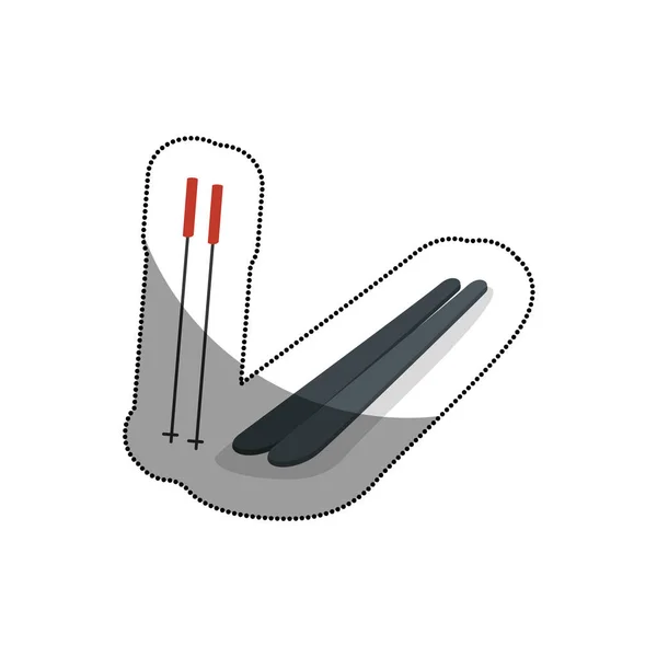 Ikone der Skiausrüstung — Stockvektor