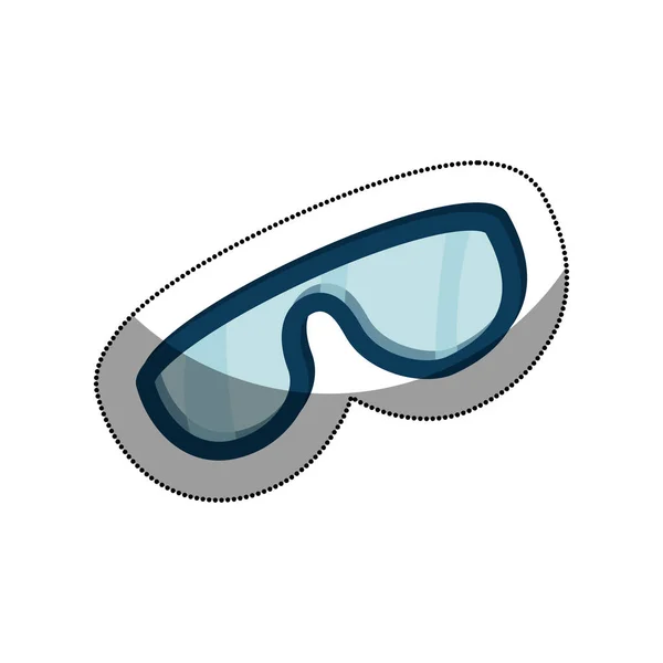 Gafas de snowboard icono aislado — Vector de stock